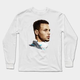 Stephen Curry low poly Long Sleeve T-Shirt